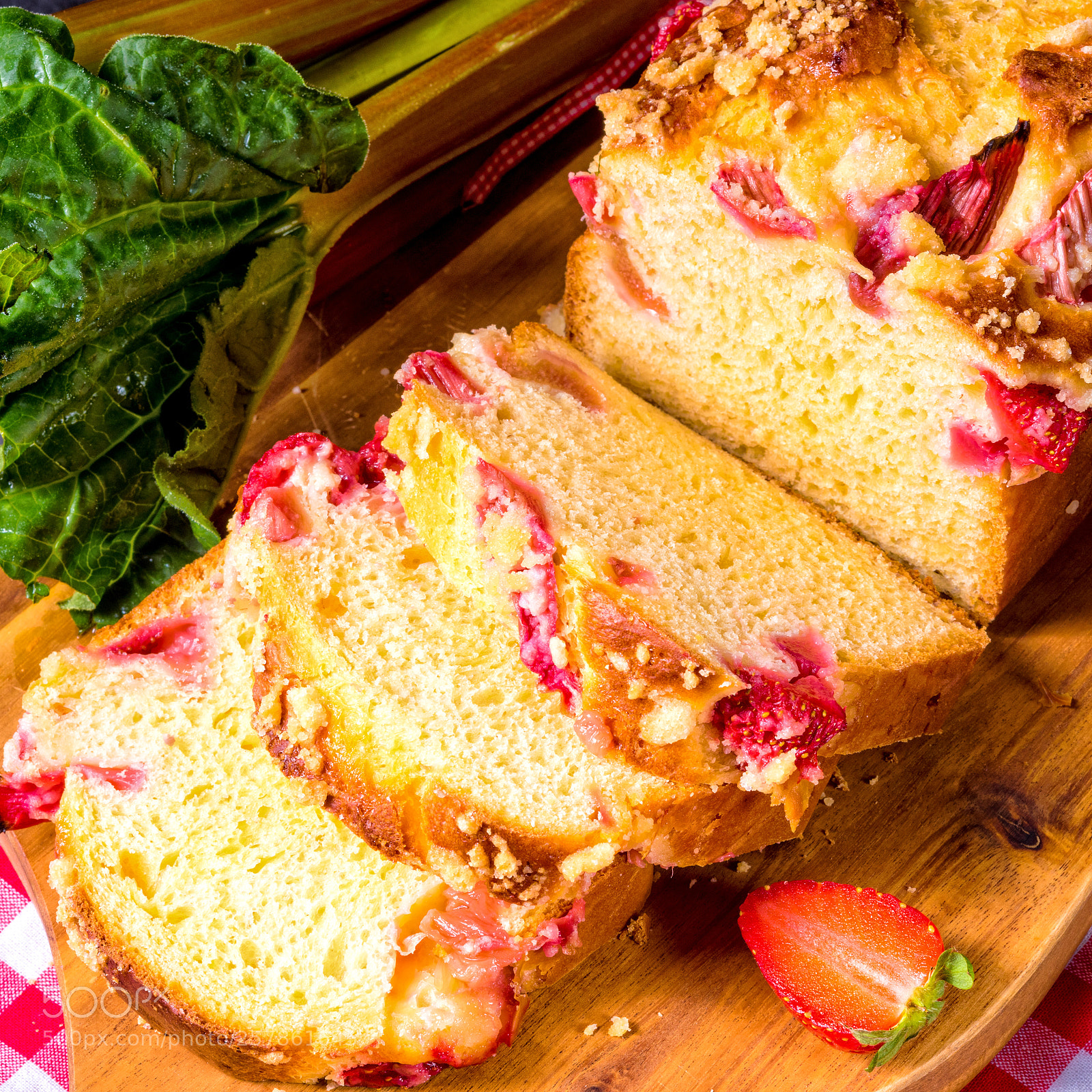 Nikon D810 sample photo. Brioches with rhubarb, strawberry photography