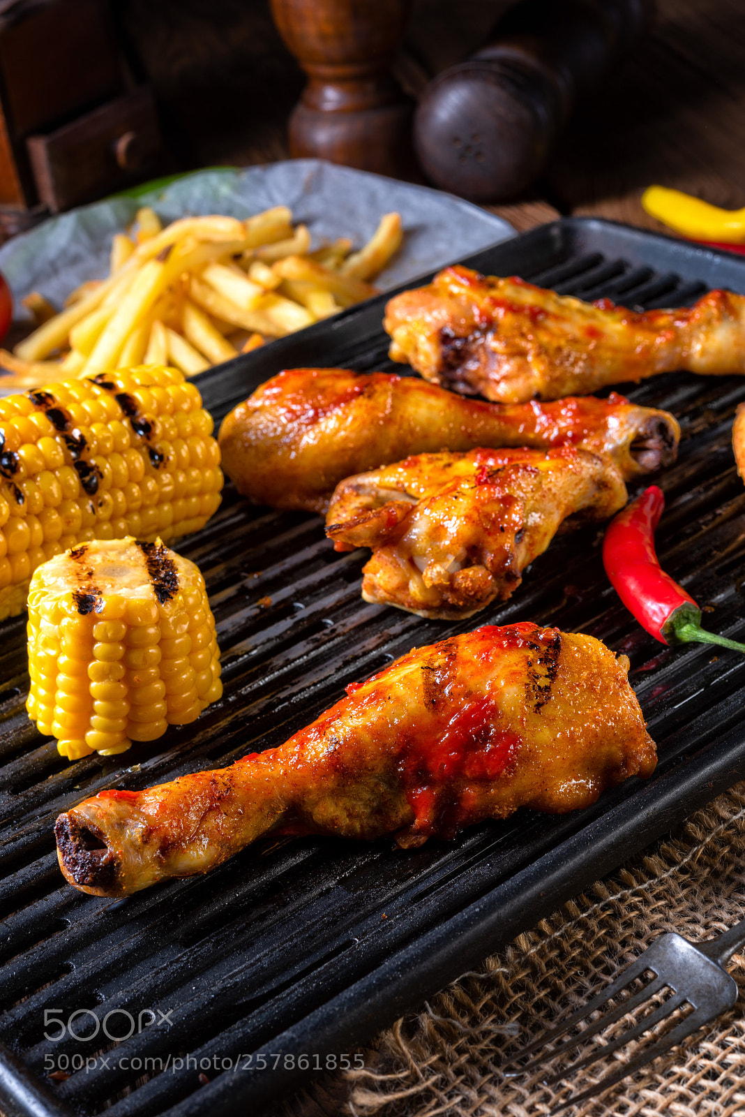 Nikon D810 sample photo. Rustic grilled chicken wings,legs,and photography