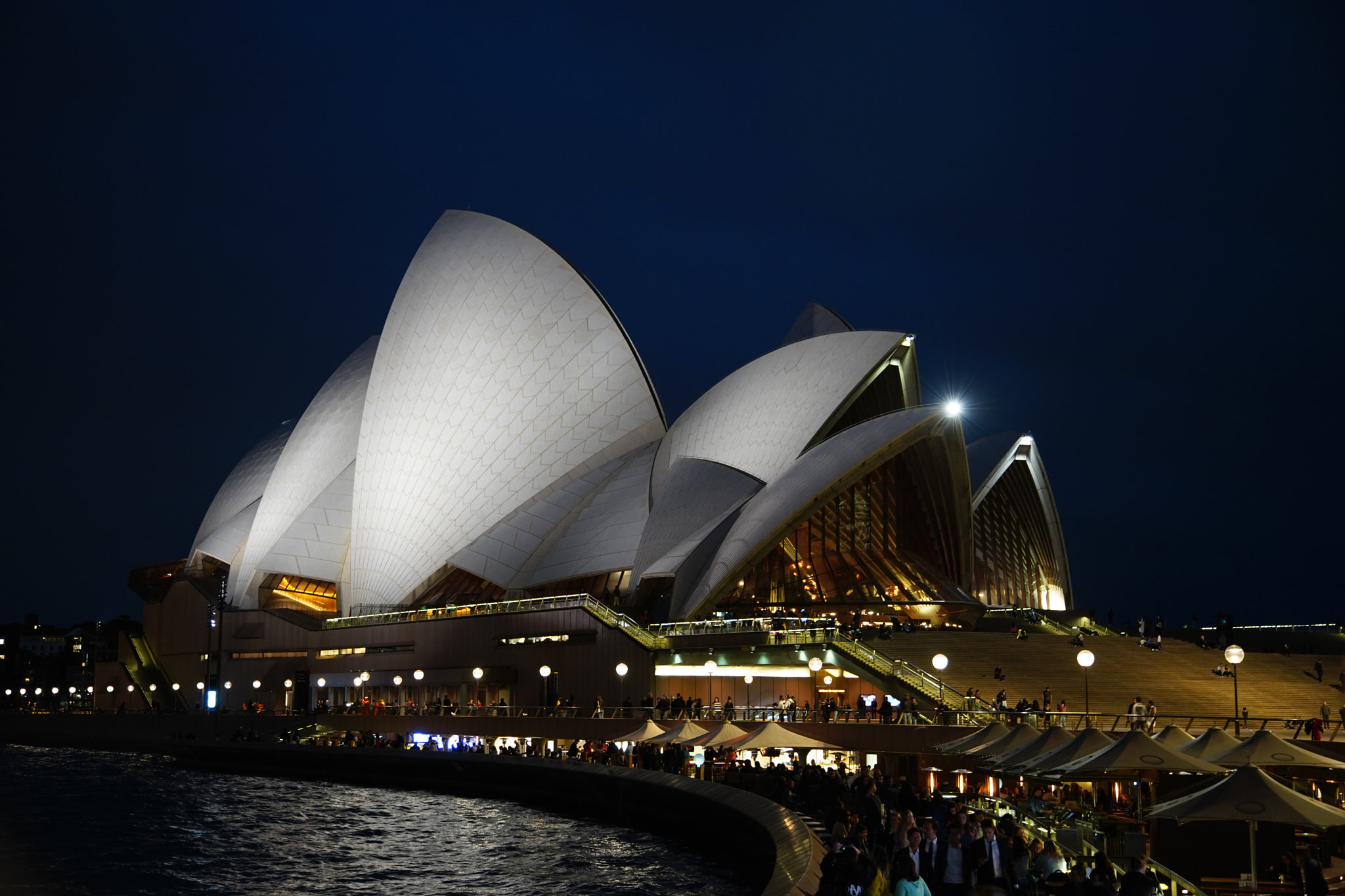 Sony a7 III + Canon EF 24-105mm F4L IS USM sample photo. Sydney opera house @ night photography