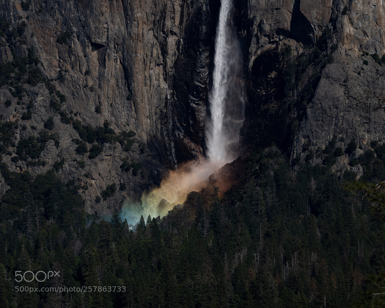 Sony a7R III sample photo. Bridalveil falls rainbow, yosemite photography