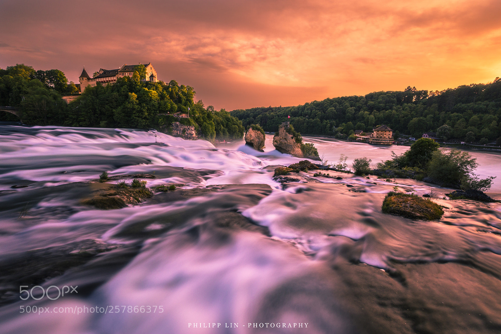 Canon EOS 5D Mark IV sample photo. Rhine falls, switzerland, sunset photography