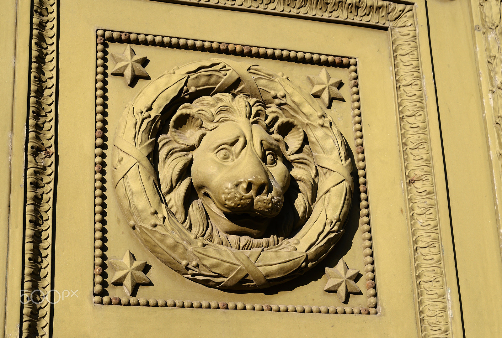 Nikon D610 sample photo. Old bas-relief with the head of a lion. photography