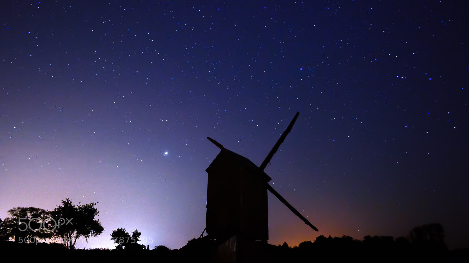 Nikon D5100 sample photo. Windmill under stars photography