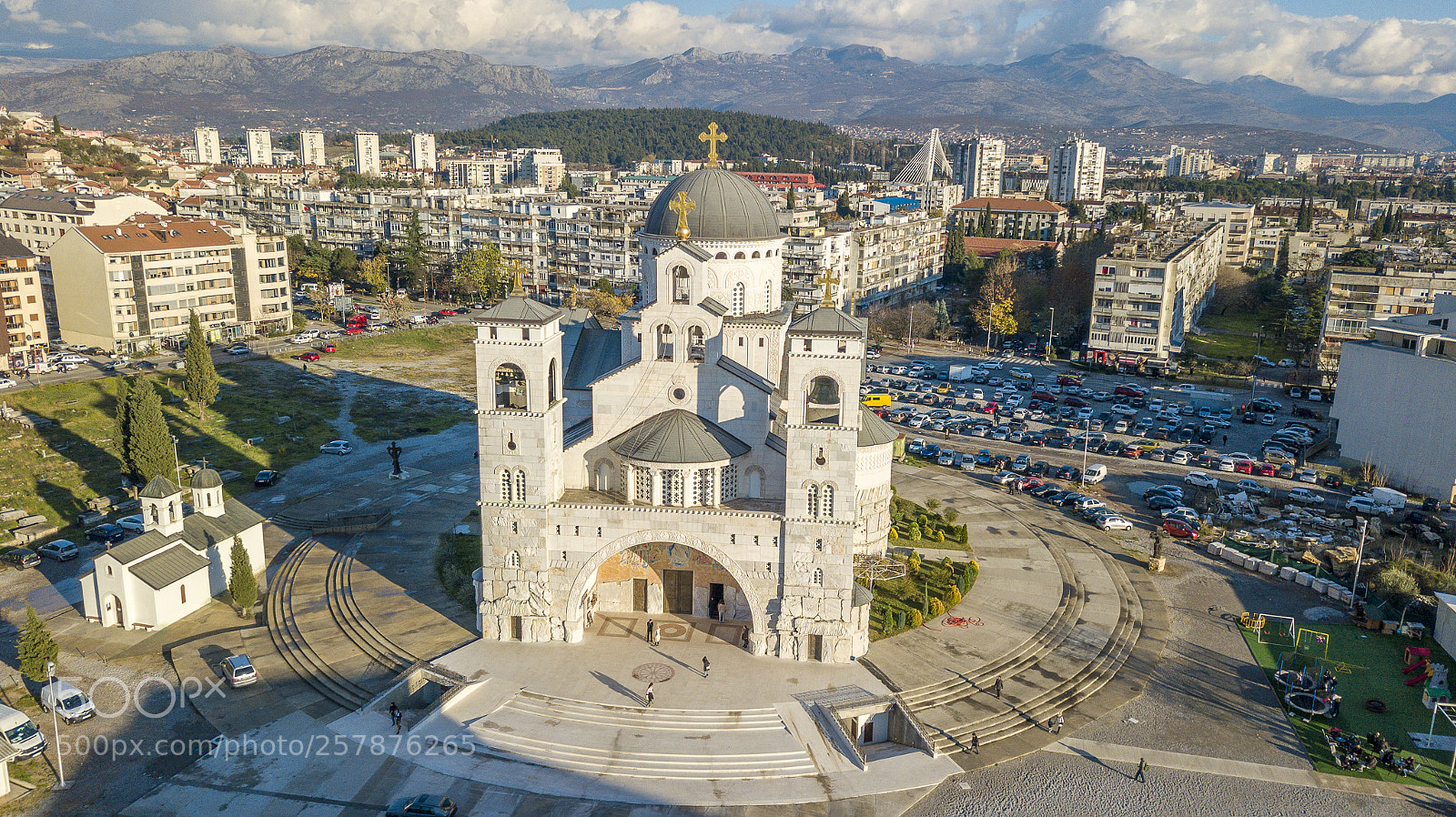 DJI FC220 sample photo. Temple in podgorica capital photography
