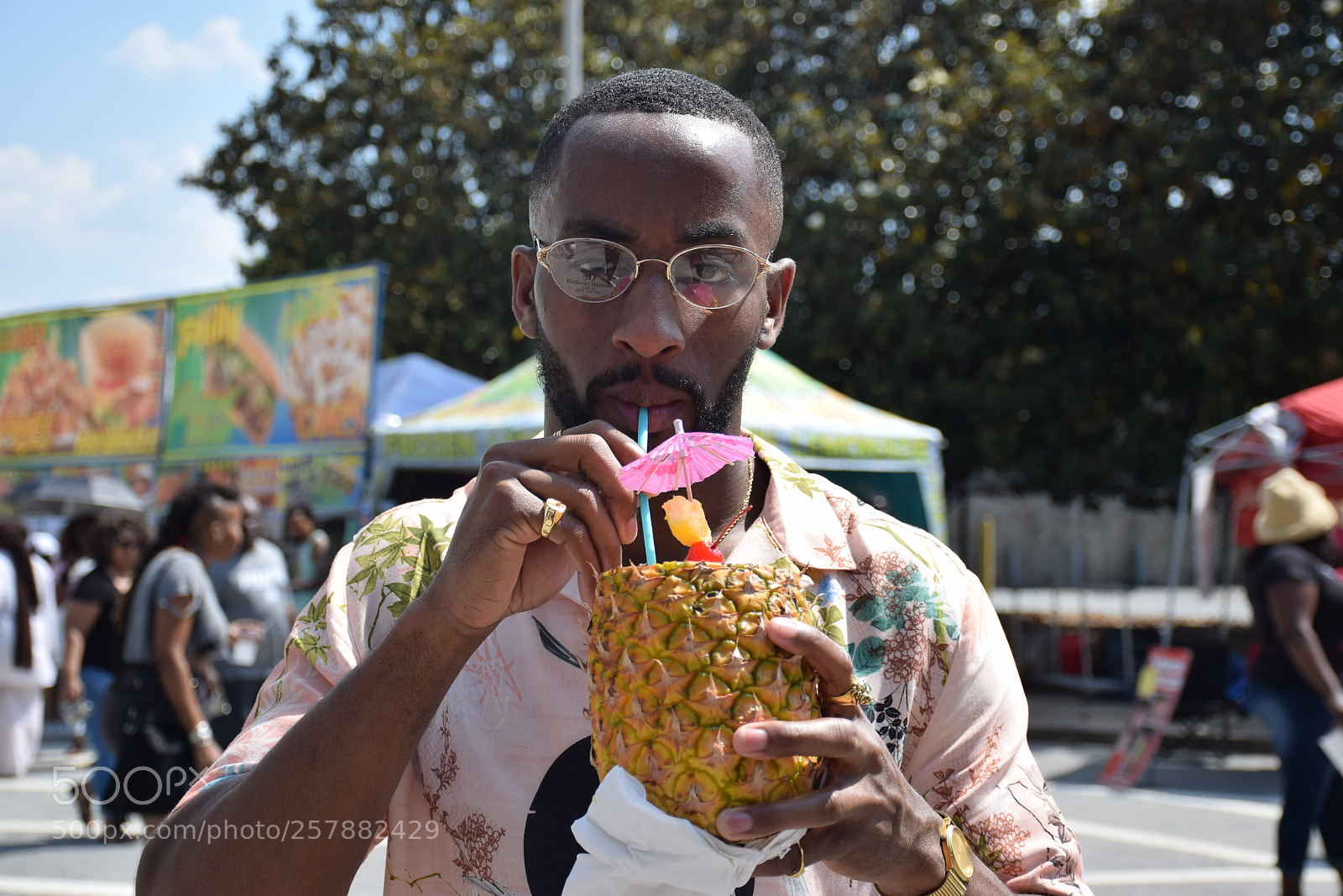 Nikon D5300 sample photo. Pineapple drink photography