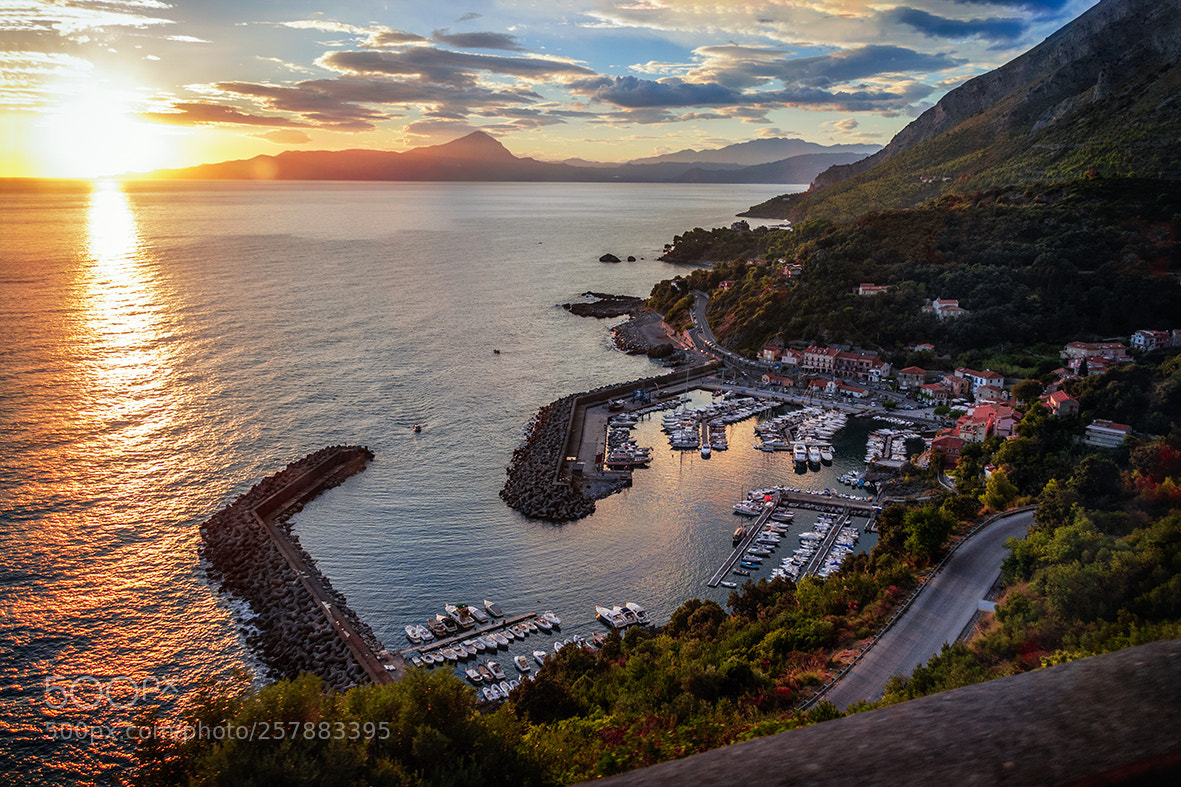 Nikon D5000 sample photo. Maratea marina at sunset photography