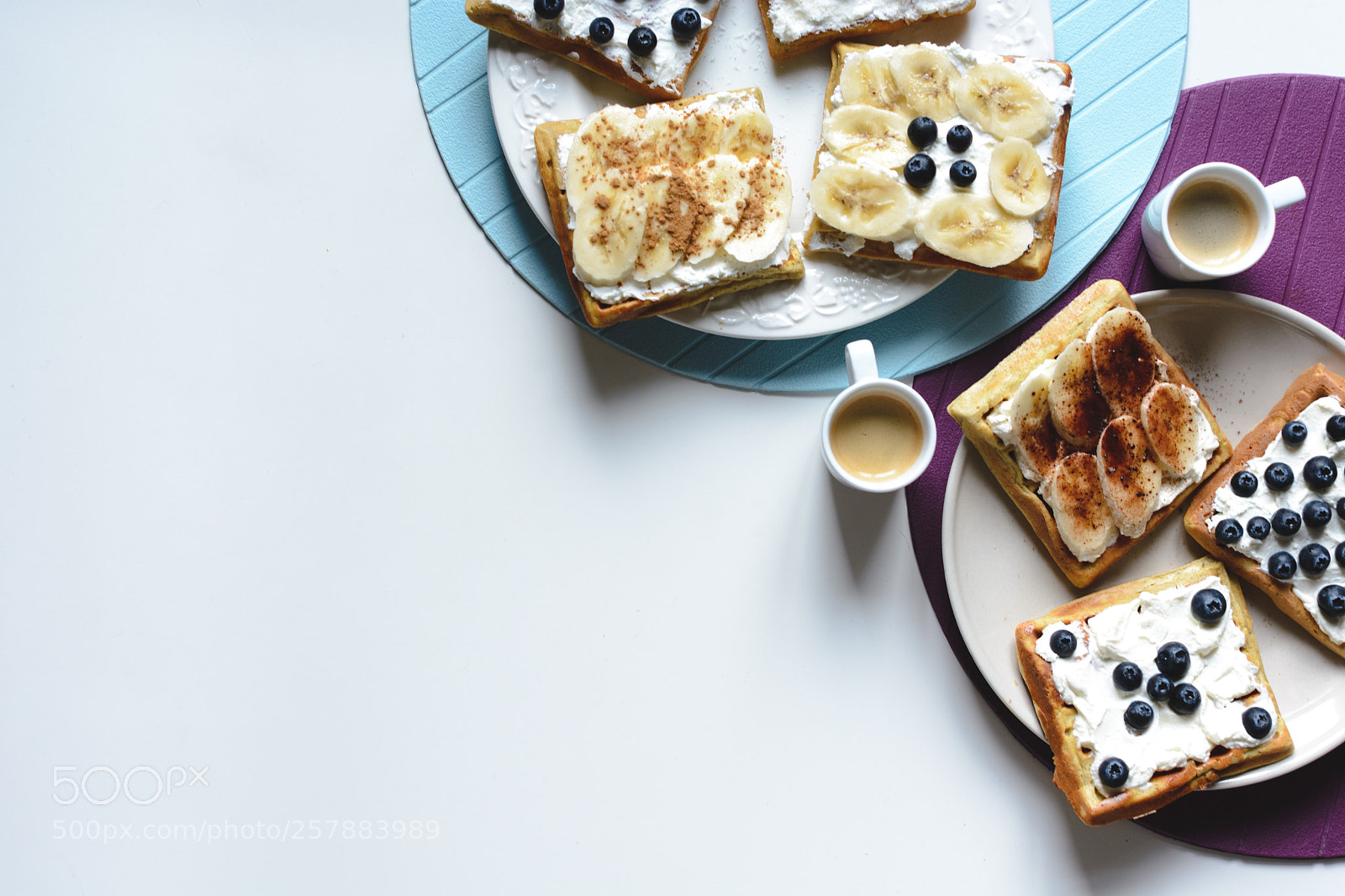 Nikon D5200 sample photo. Homemade waffles with blueberries photography