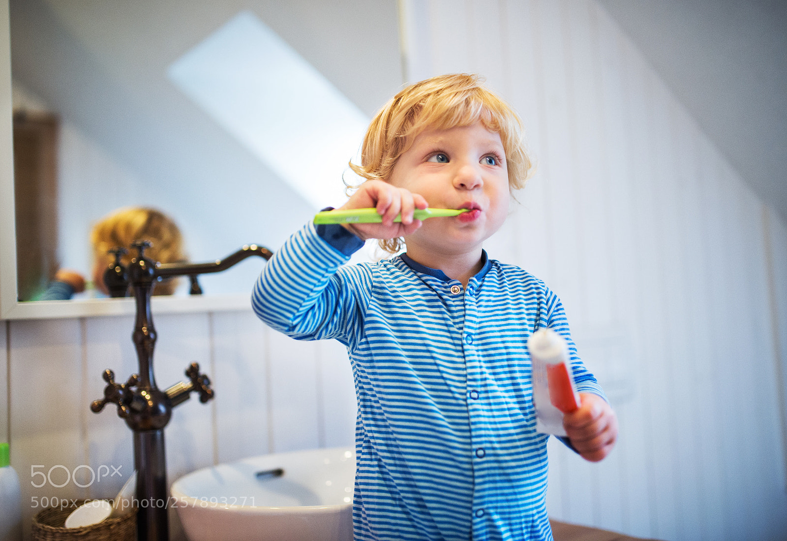 Nikon D4S sample photo. Cute toddler boy brushing photography
