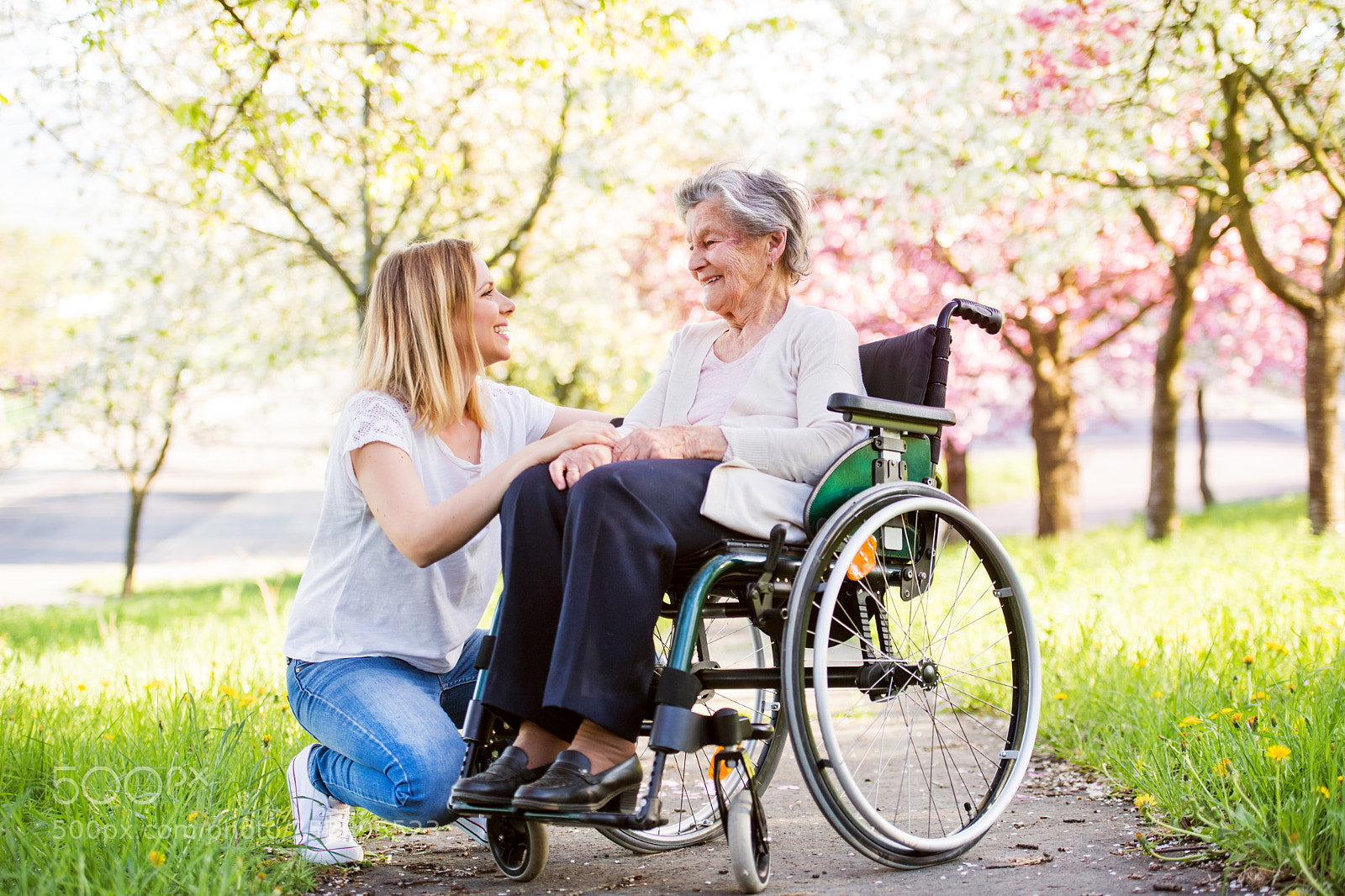 Nikon D5 sample photo. Elderly grandmother in wheelchair photography