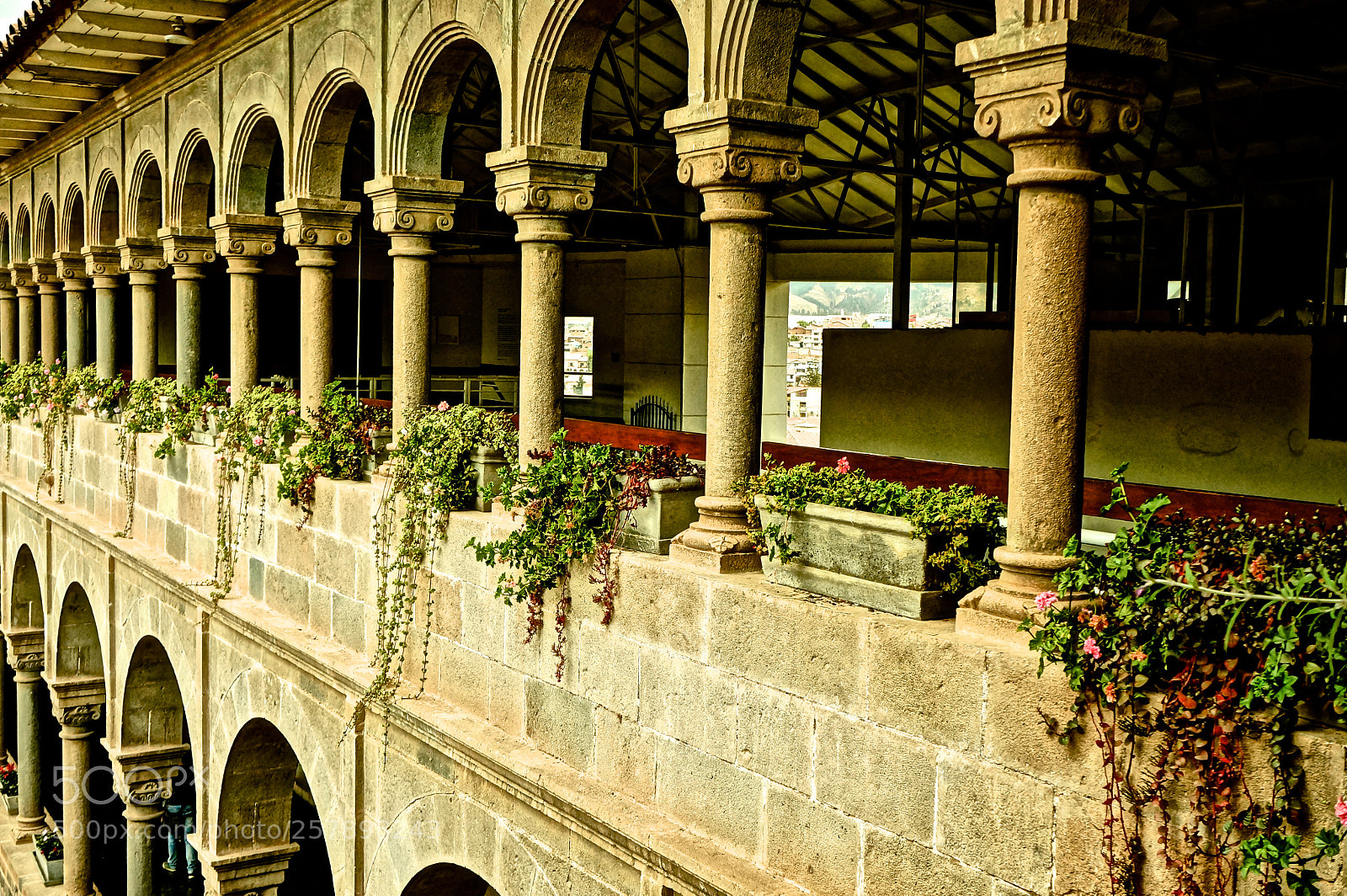 Sony Alpha NEX-5N sample photo. Columns inside qorikancha, cusco photography