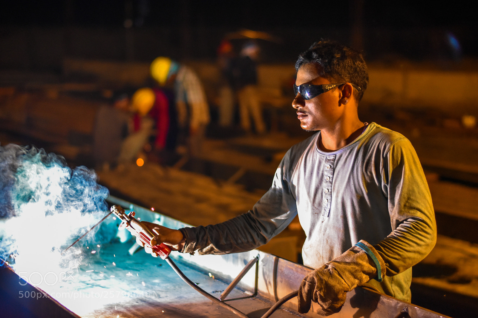 Nikon D3400 sample photo. A welder posing for photography