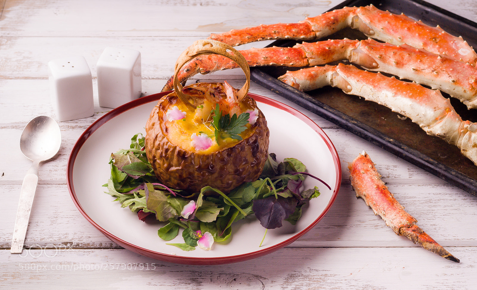 Nikon D200 sample photo. Pumpkin soup with crabs photography
