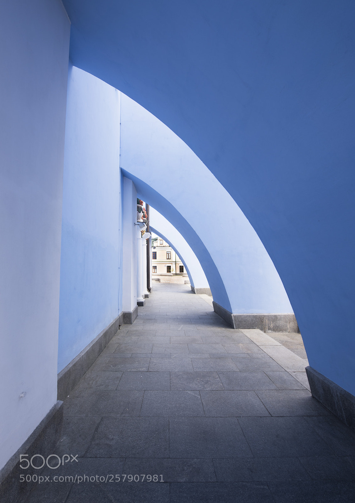 Nikon D810 sample photo. Blue arch hallway photography