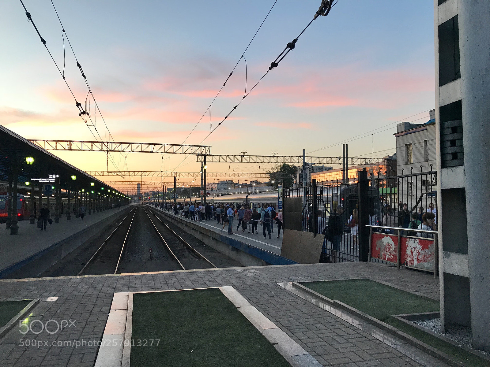 Apple iPhone 7 sample photo. Sunset train photography