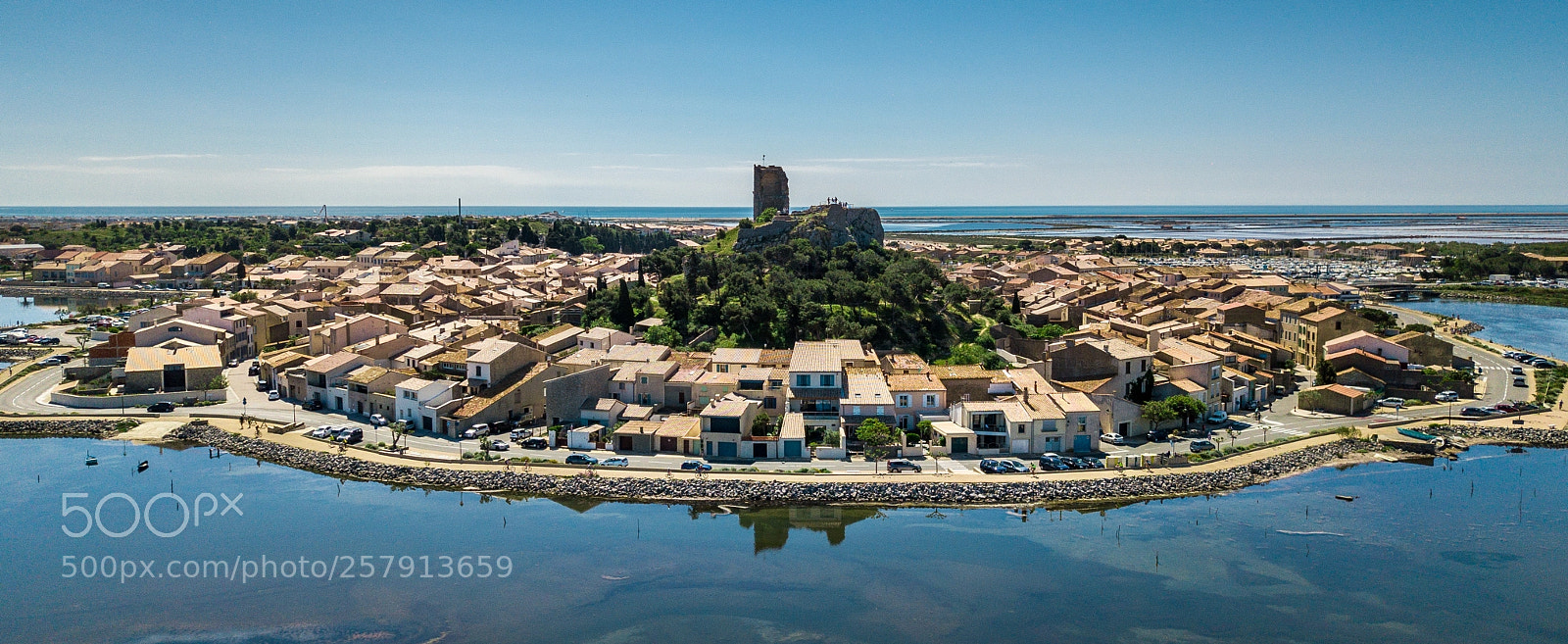 DJI FC220 sample photo. Gruissan from the sky photography