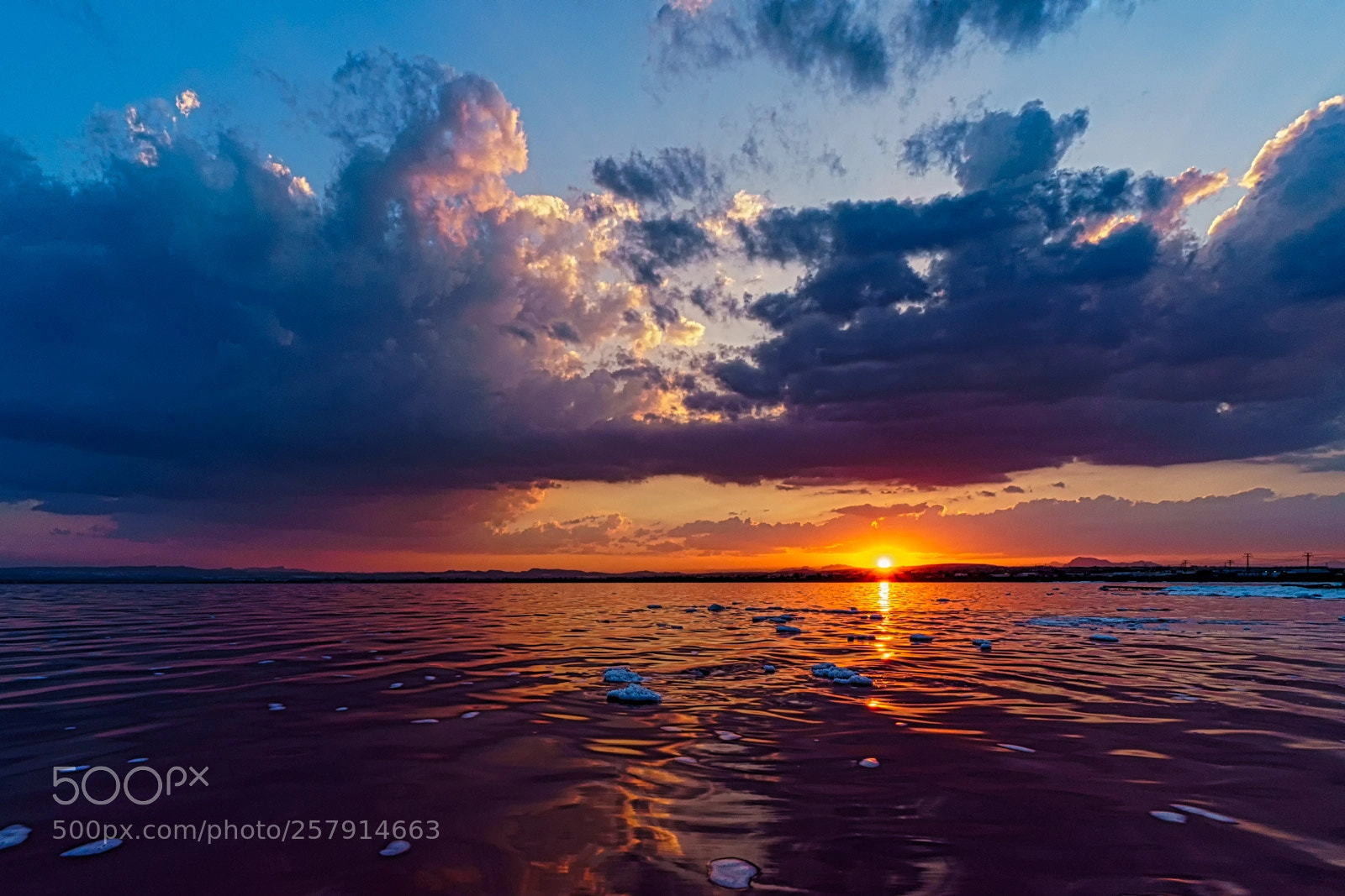 Sony a6500 sample photo. Sunset over the salt photography