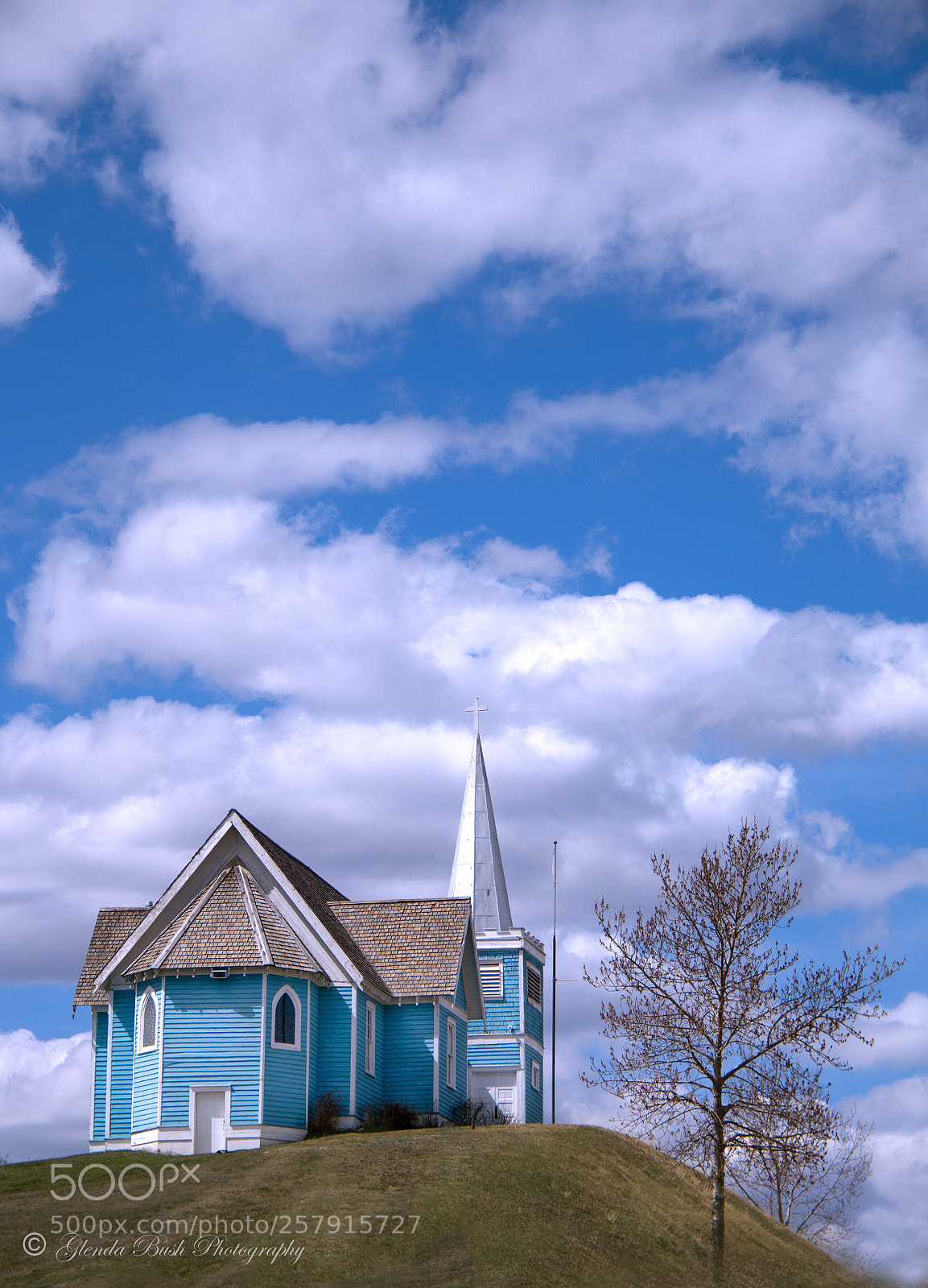 Canon EOS 70D sample photo. Blue church on hill photography