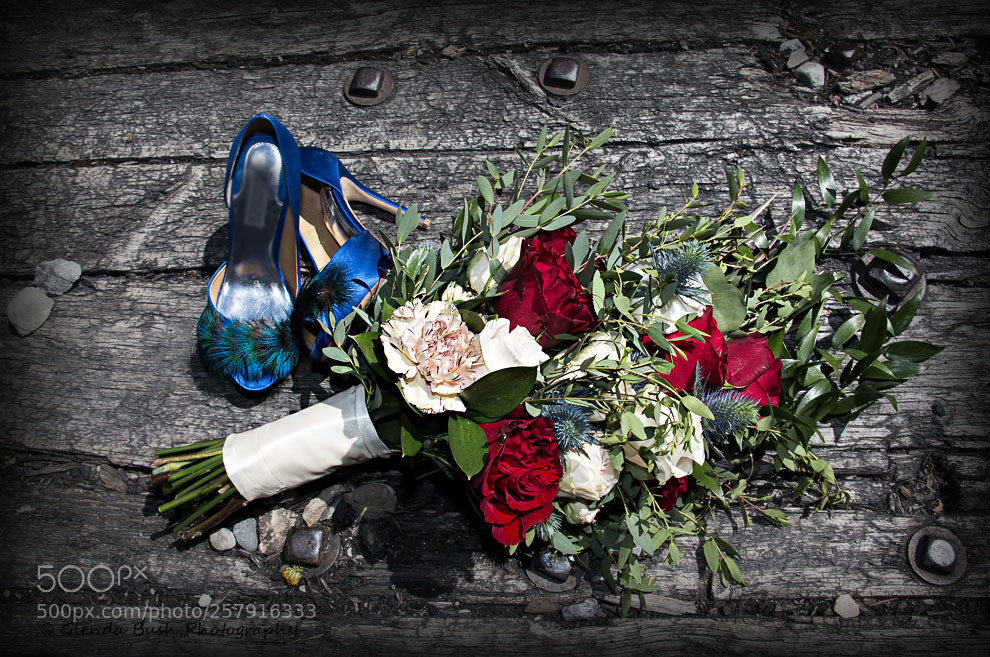 Canon EOS 70D sample photo. Bridal shoes & flowers photography