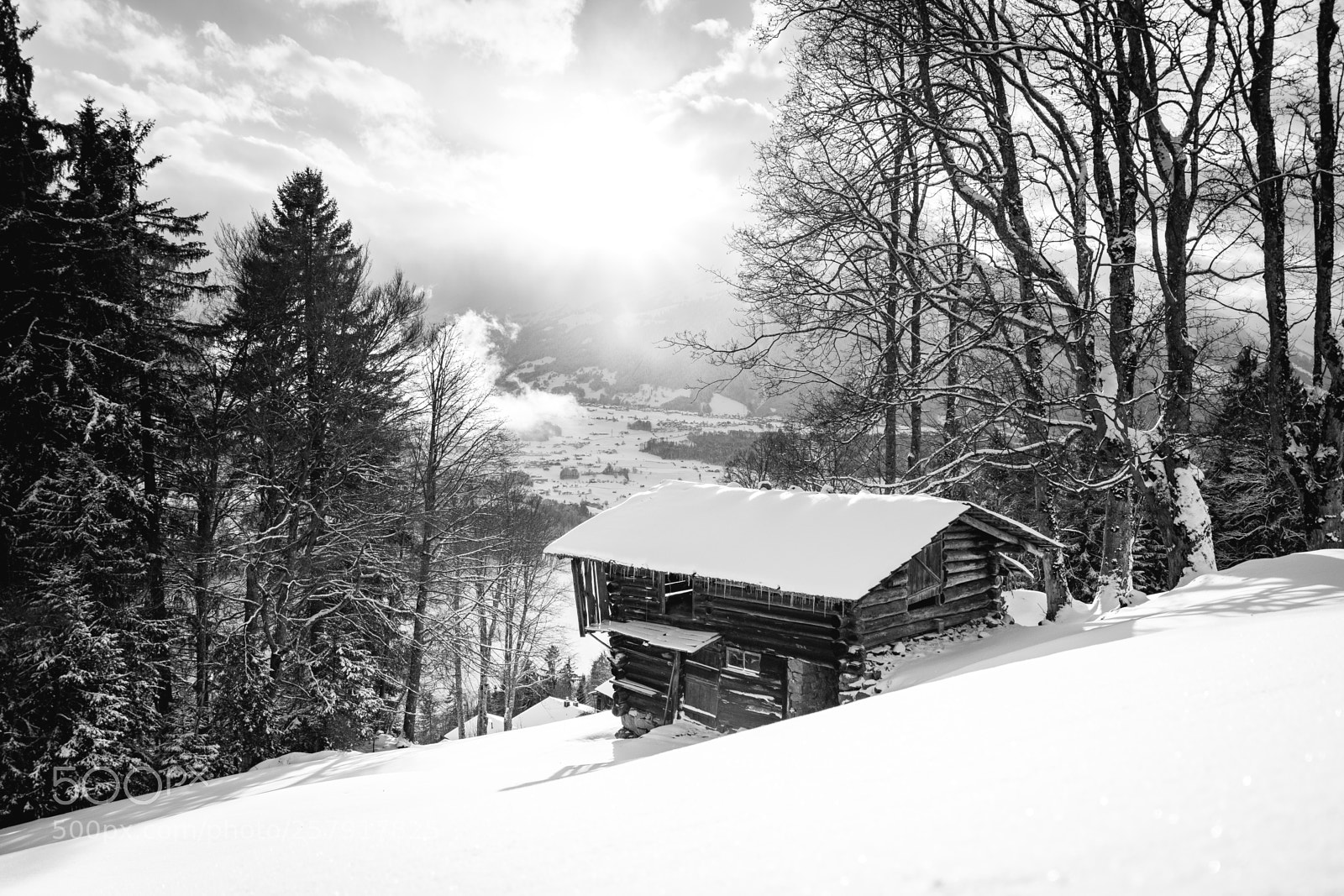 Sony a7 II sample photo. Winter cottage photography
