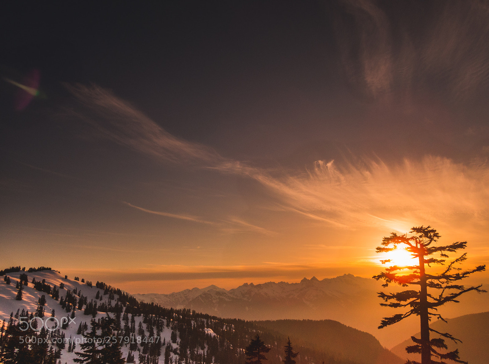 Olympus TG-5 sample photo. Sunset at tantalus range photography