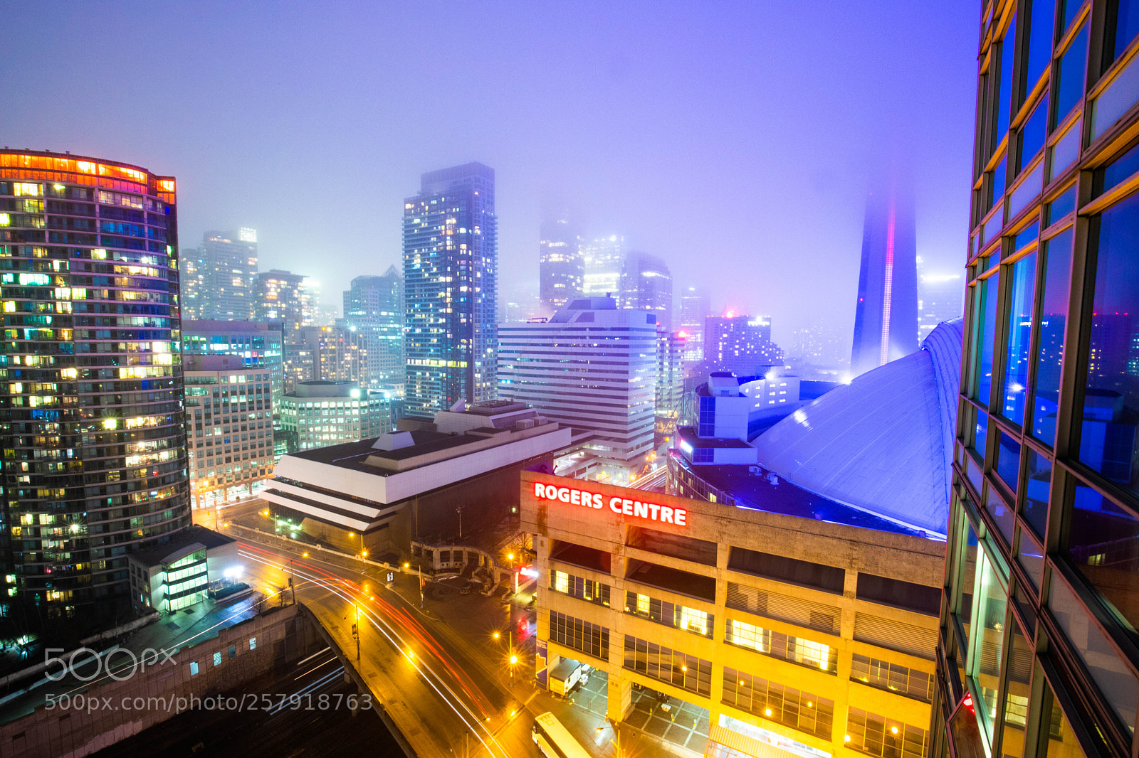 Canon EOS 6D Mark II sample photo. Rogers center at night photography