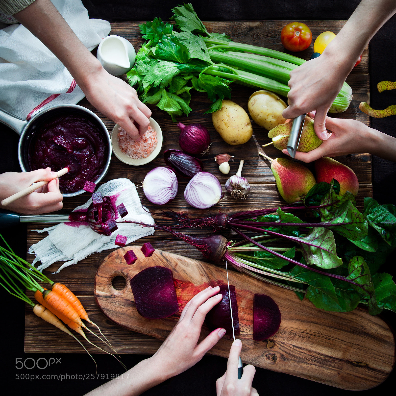 Nikon D3000 sample photo. Cooking beetroot soup photography