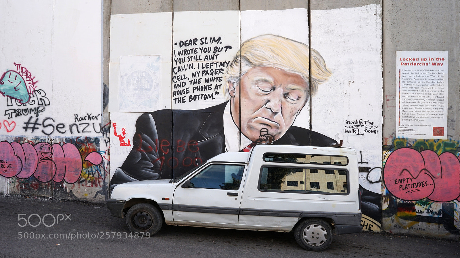 Sony a7 II sample photo. Trump graffiti at the photography