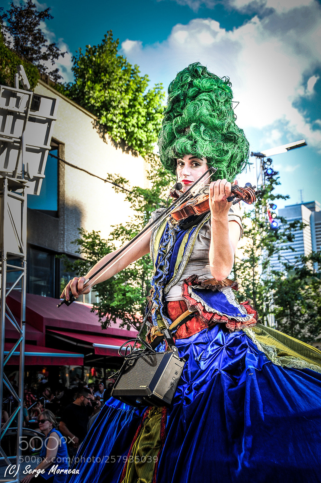 Nikon D300S sample photo. Street performer on stilts photography