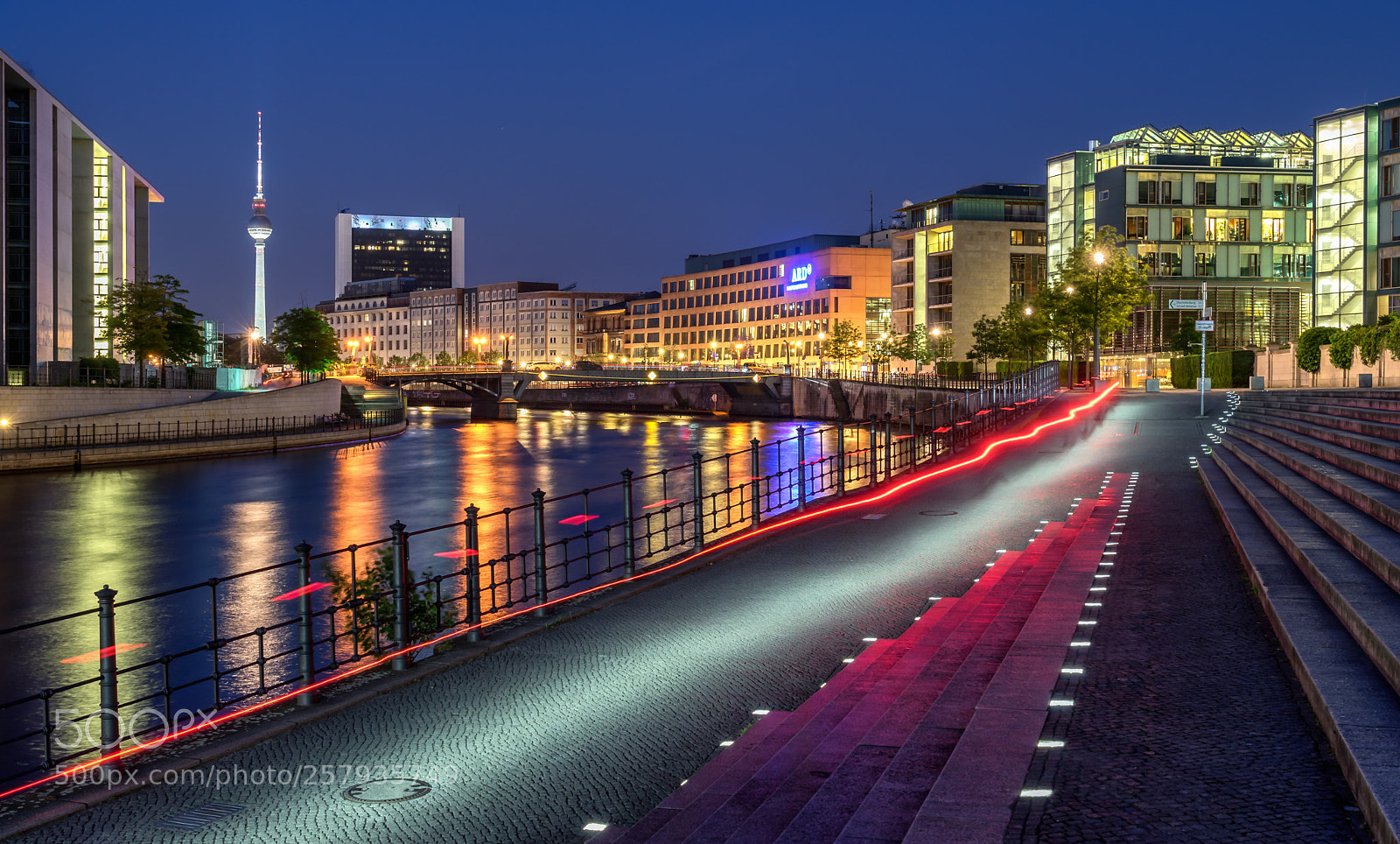 Sony a7 II sample photo. Berlin night cityscape photography