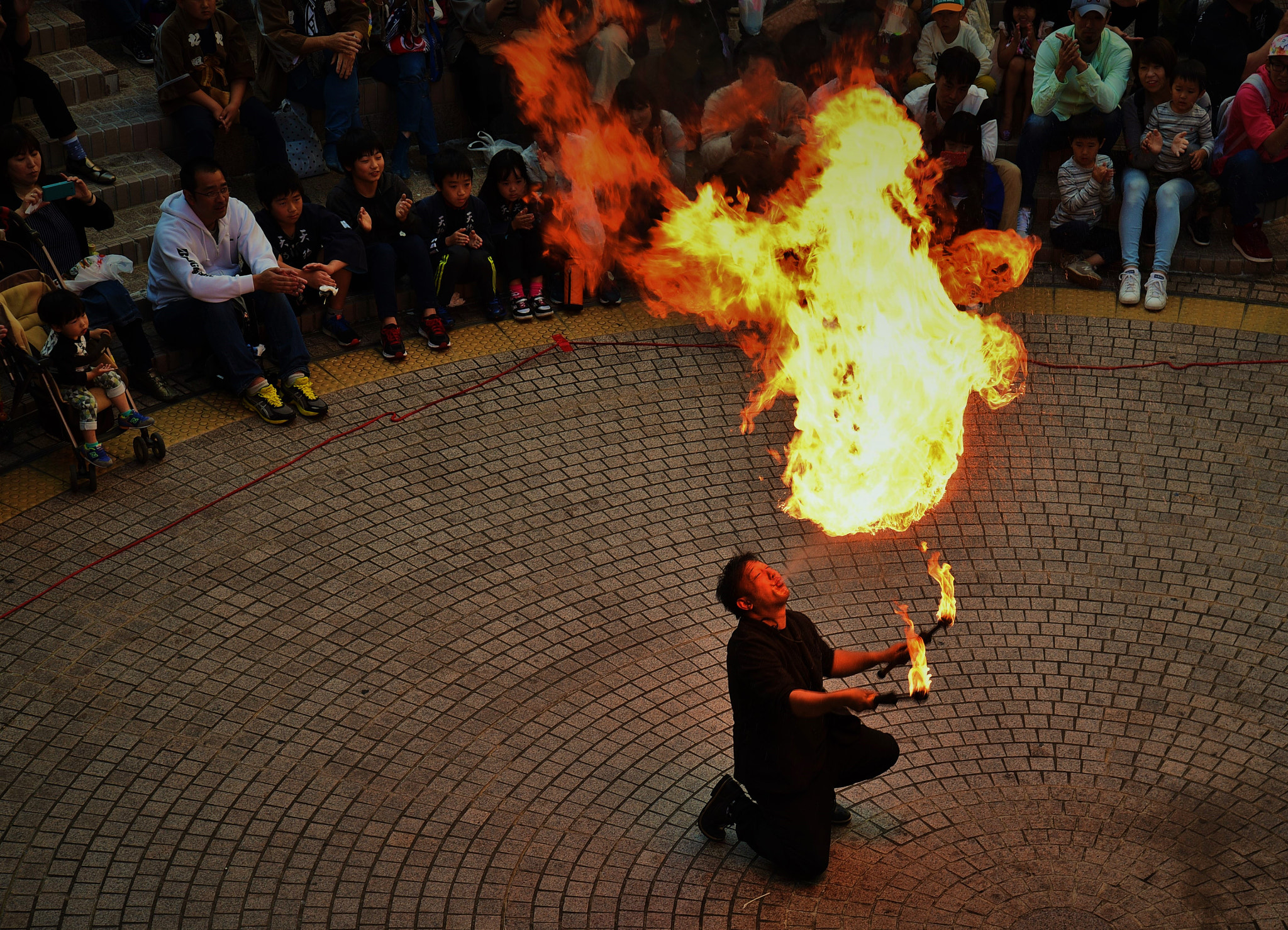 Nikon D750 sample photo. Spray the fire photography