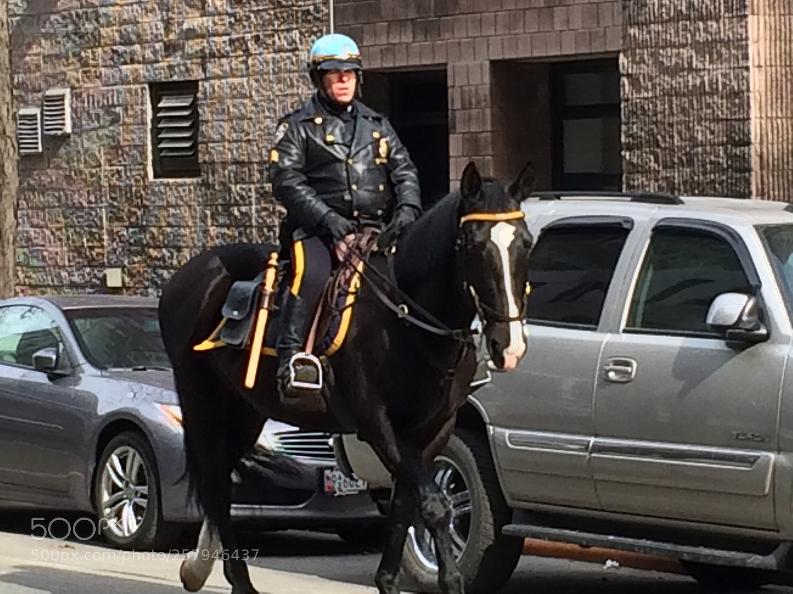 Apple iPhone 5s sample photo. Police on horse photography