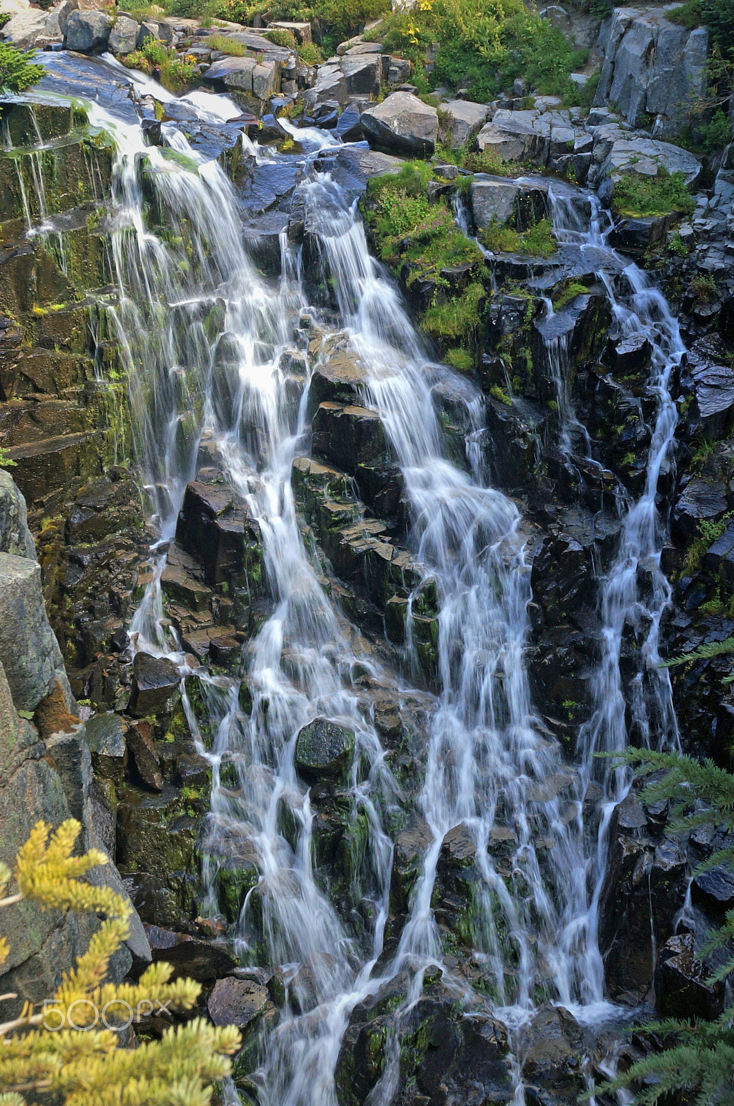 Sony Alpha NEX-5R sample photo. Mt rainier waterfall photography