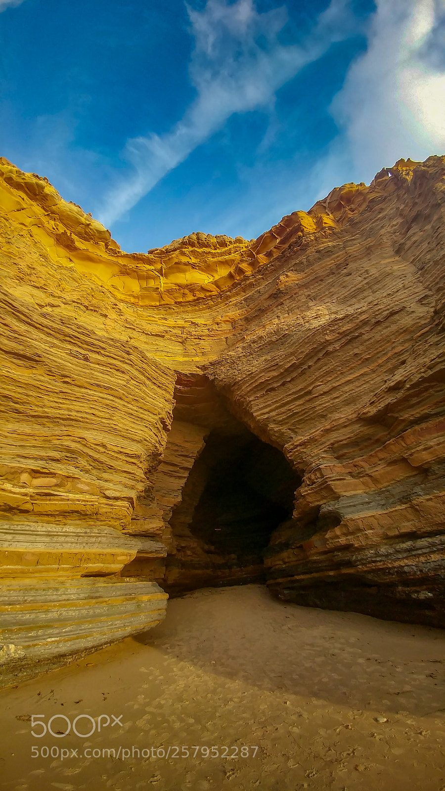 LG G5 sample photo. Sunset cliffs cave photography