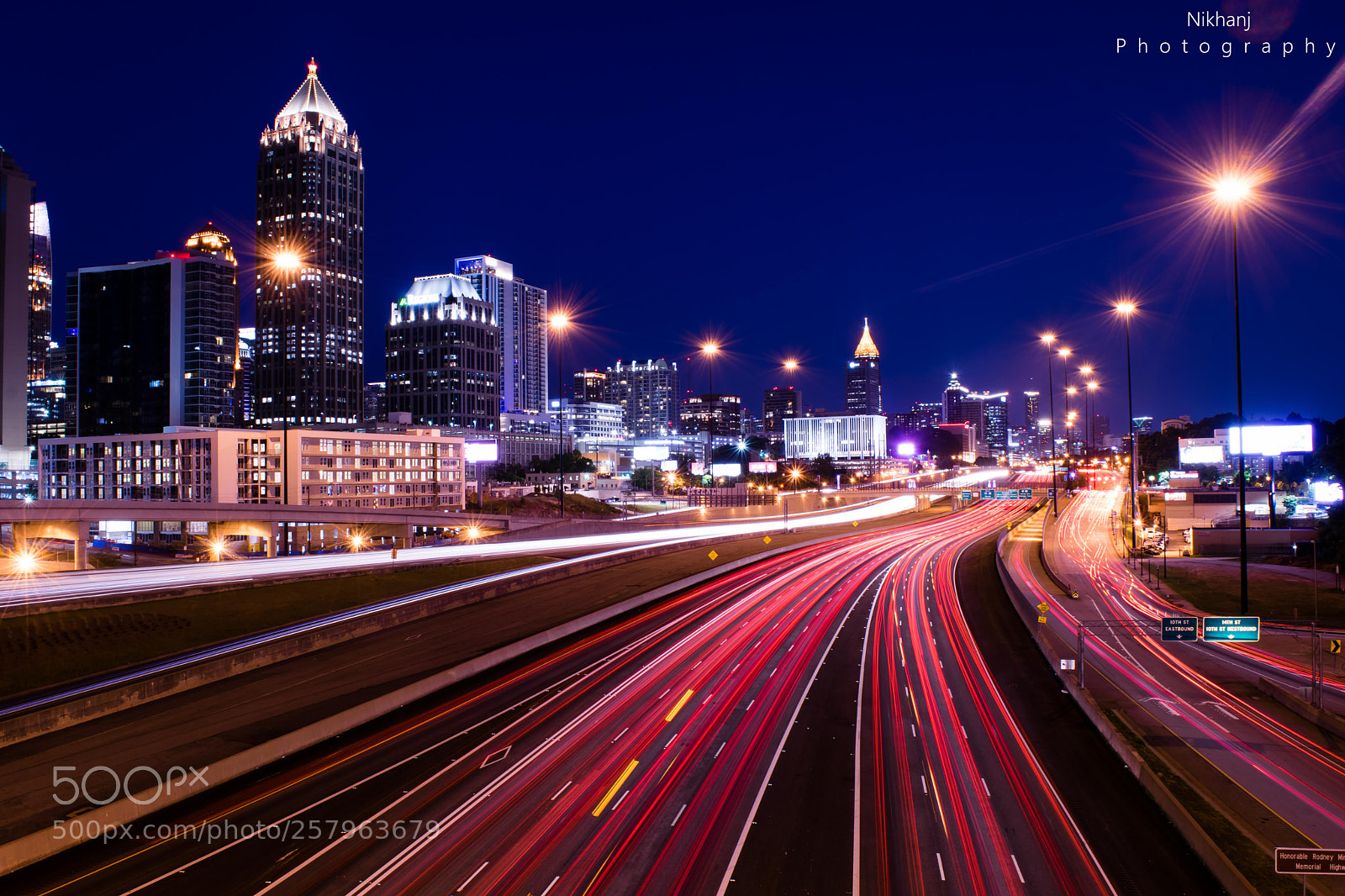 Nikon D3300 sample photo. Atlanta midtown at night photography