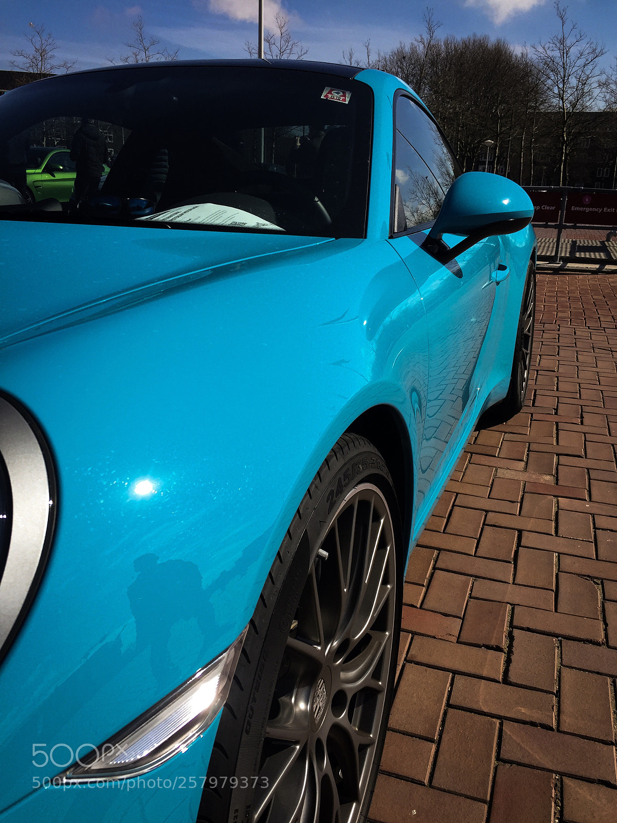 Apple iPhone 6 sample photo. A nice blue porsche
 photography