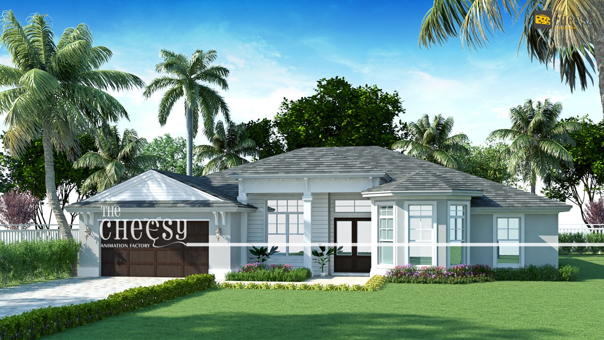 3d exterior bungalow design 2018