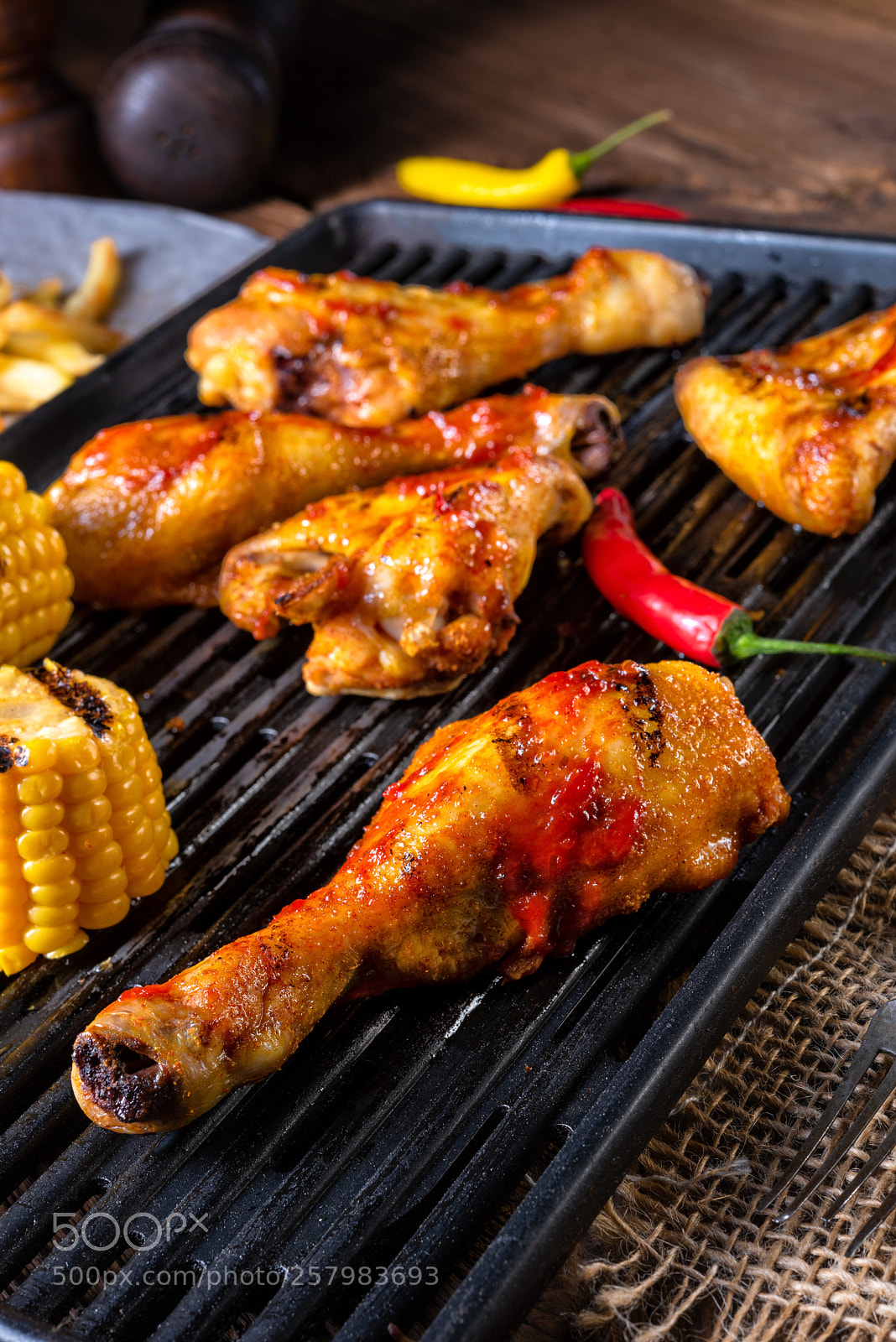 Nikon D810 sample photo. Rustic grilled chicken wings,legs,and photography