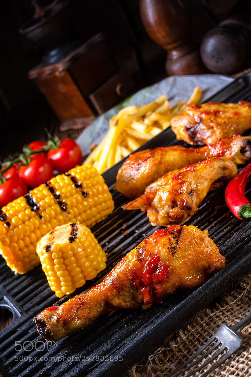 Nikon D810 sample photo. Rustic grilled chicken wings,legs,and photography