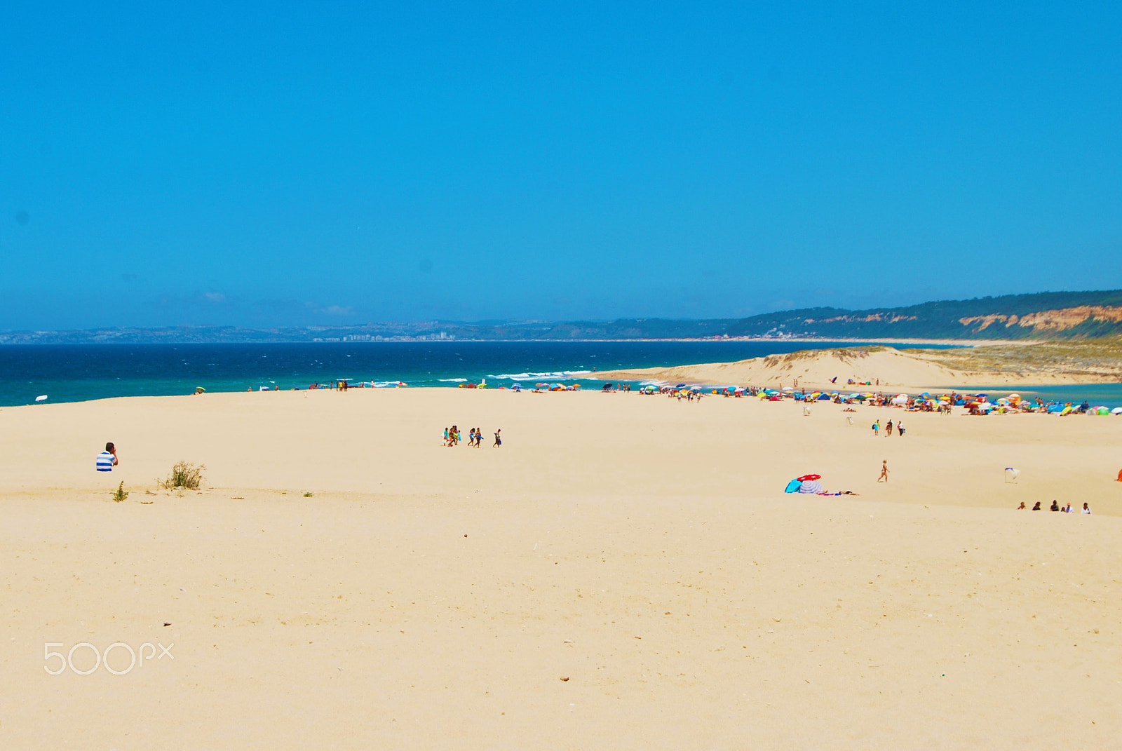 Nikon D60 sample photo. Ocean of sand, lagoa de albufeira, portugal photography