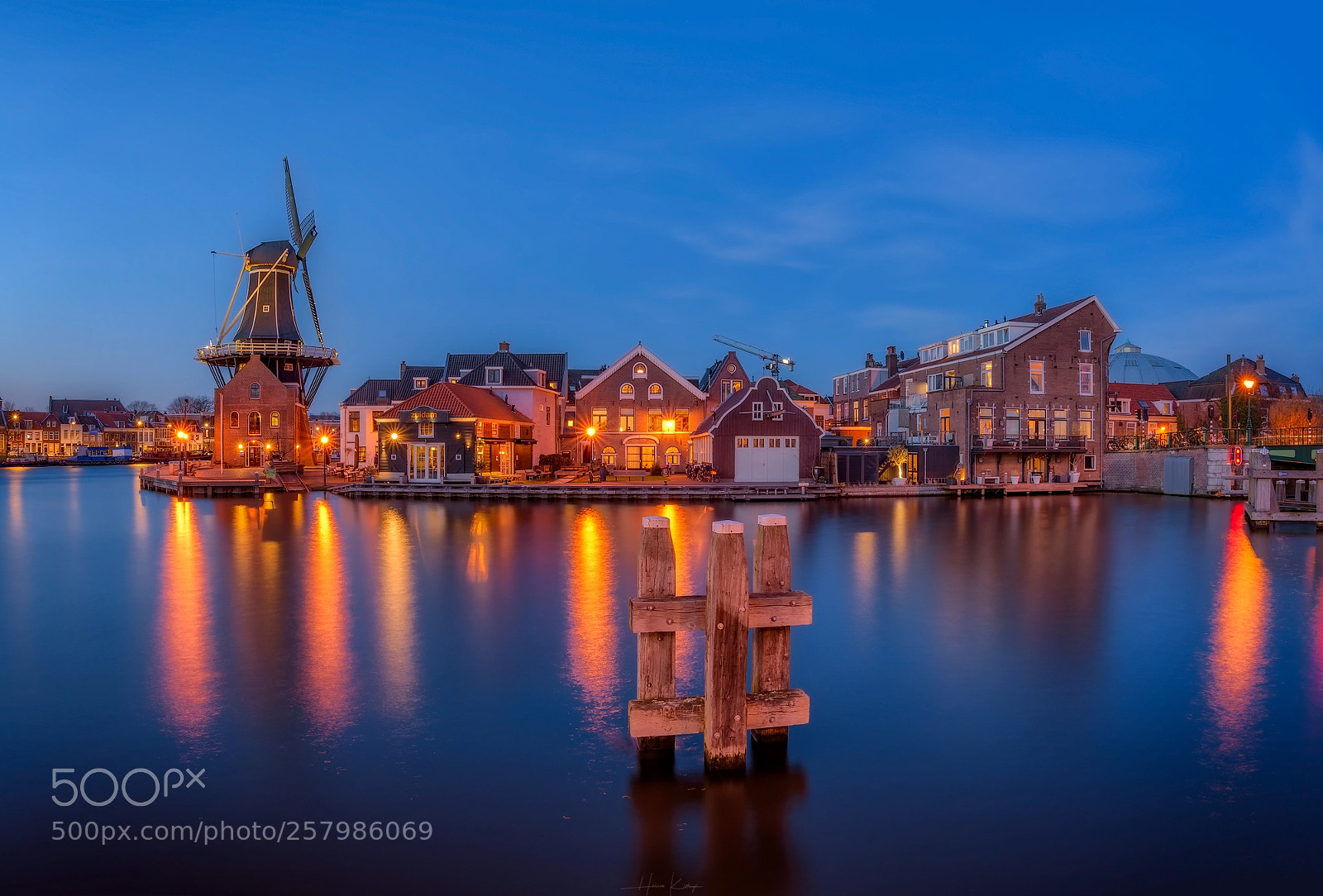 Nikon D750 sample photo. Haarlem blue hour photography