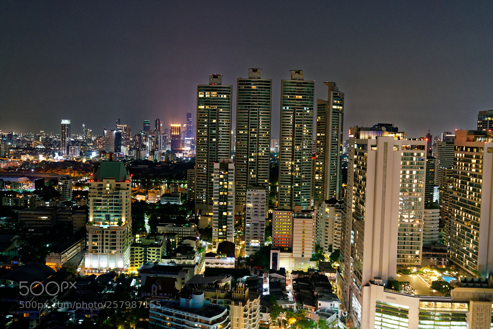 Sony a7R II sample photo. Bangkok skyline @ night photography