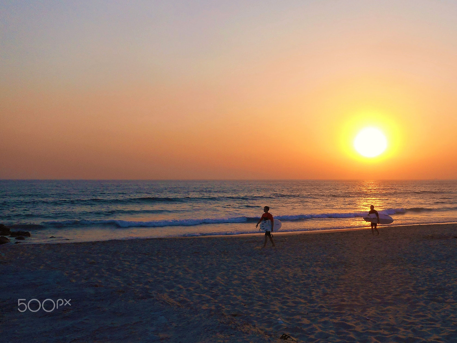 Nikon Coolpix S3700 sample photo. Surfers at the sunset, portugal photography
