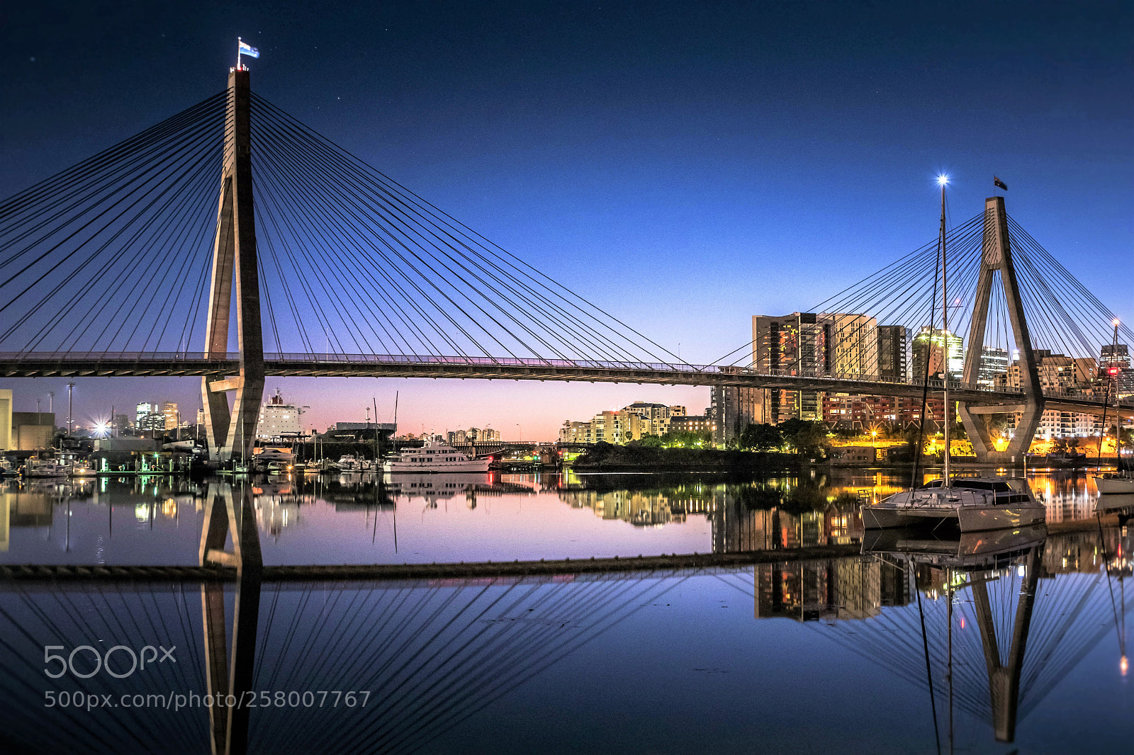 Nikon D5500 sample photo. Anzac bridge sunrise photography