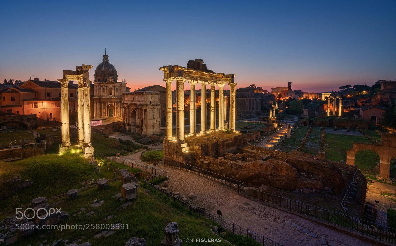 Sony a7R II sample photo. Roman forum at dawn photography