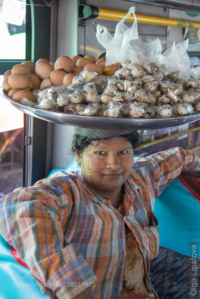Canon EOS 6D sample photo. Street seller of eggs photography