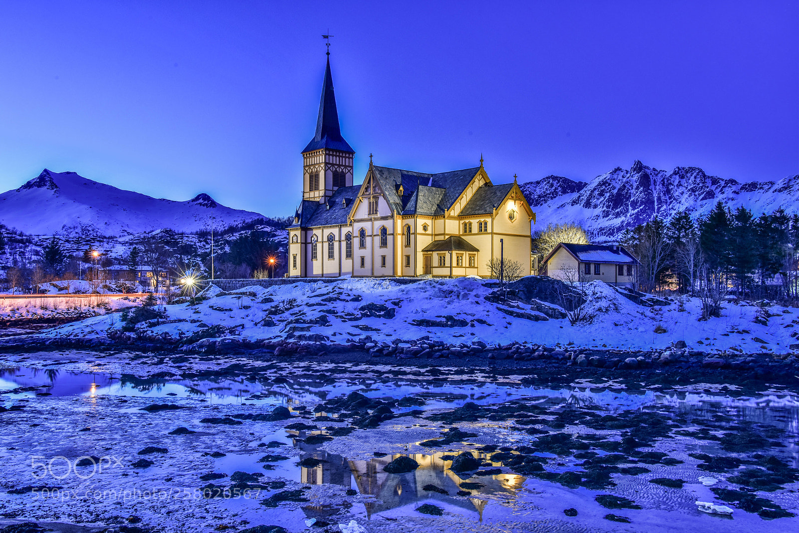 Nikon D810 sample photo. V gan church lofoten photography