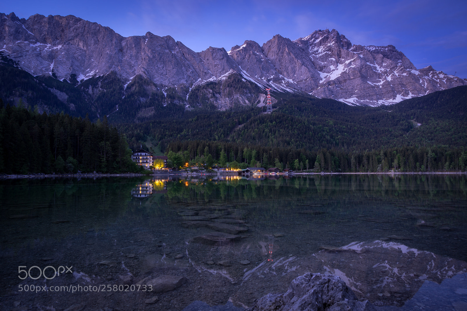Sony a7 II sample photo. Blaue stunde am eibsee photography