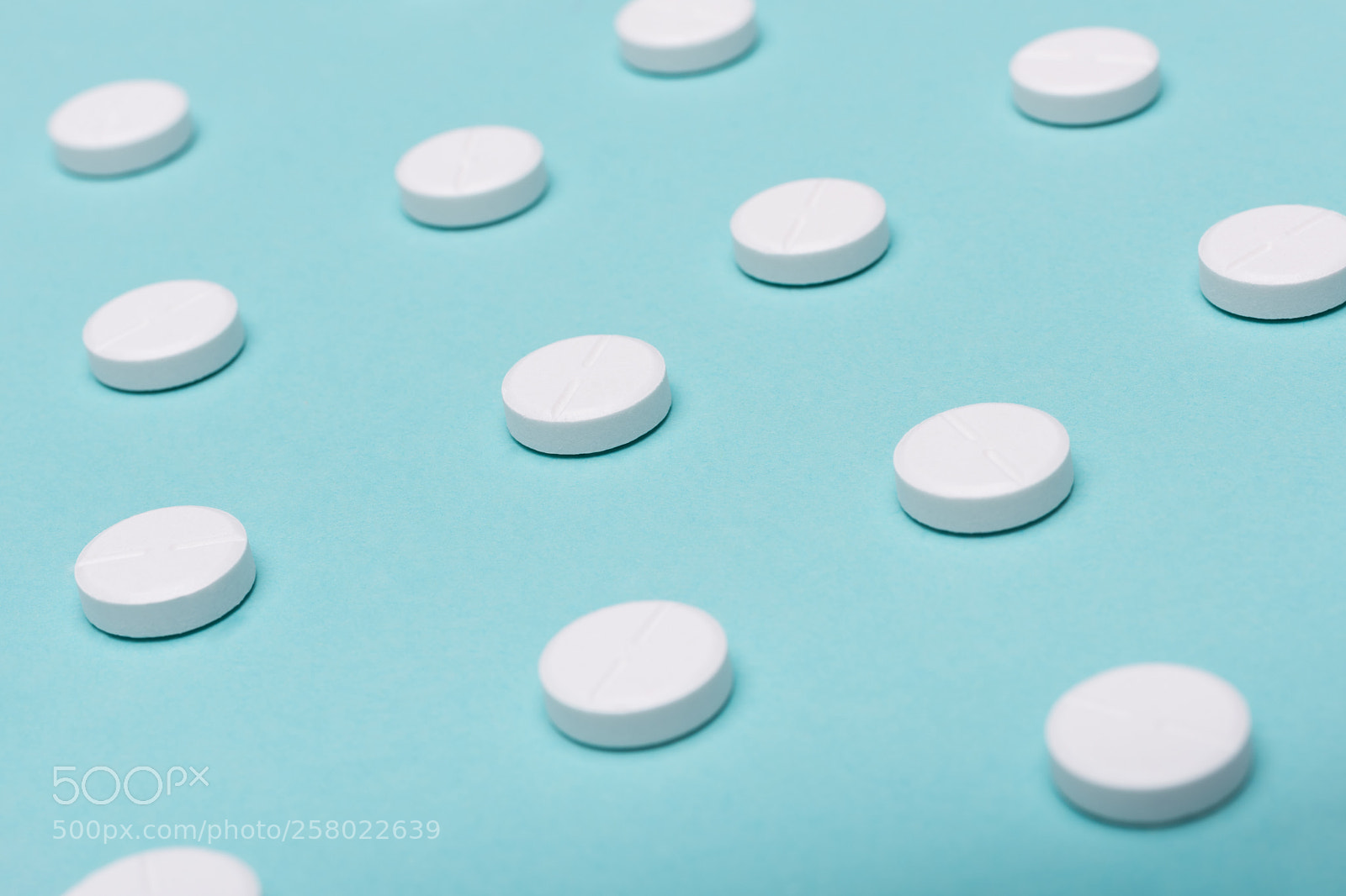 Nikon D810 sample photo. White pills on blue photography