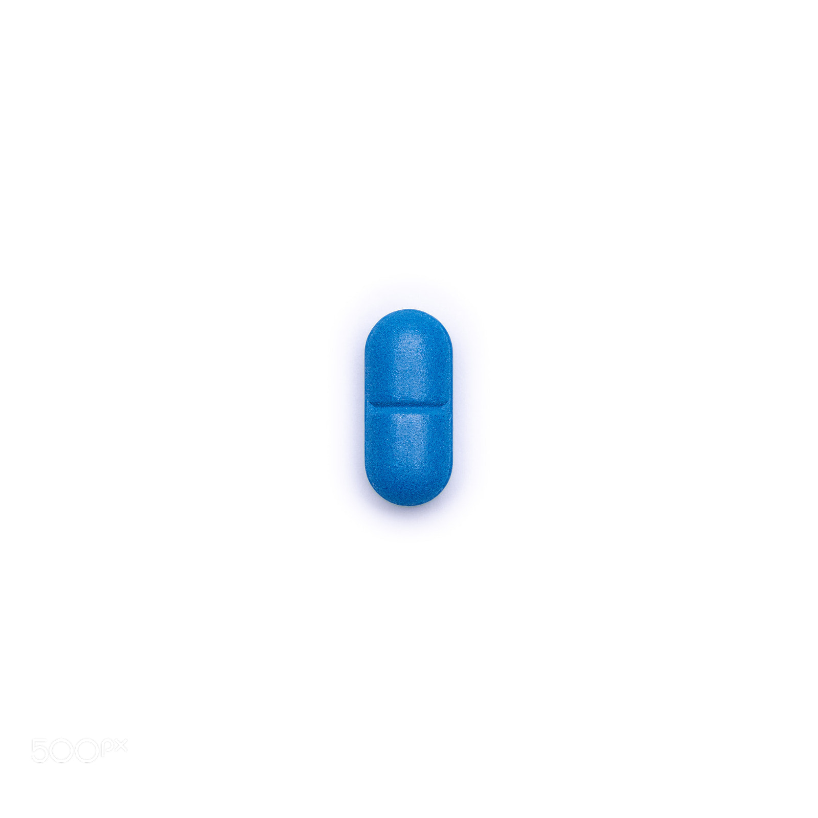 Nikon D810 sample photo. Single blue pill isolated photography