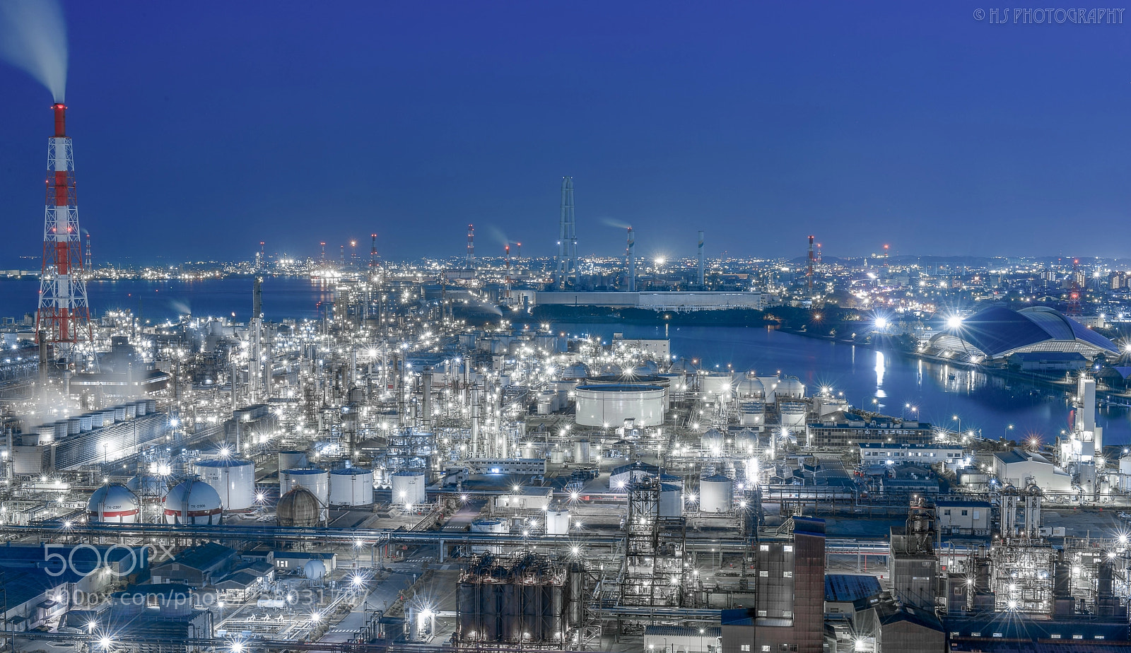 Nikon D810 sample photo. Nightless factory photography
